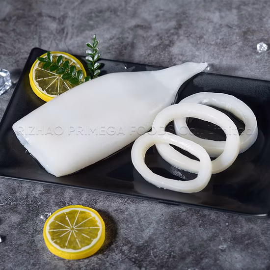 Calamar congelado con hilo Vetetable Mariscos saludables de alta calidad Producto de calamar gigante Lllex Calamar japonés